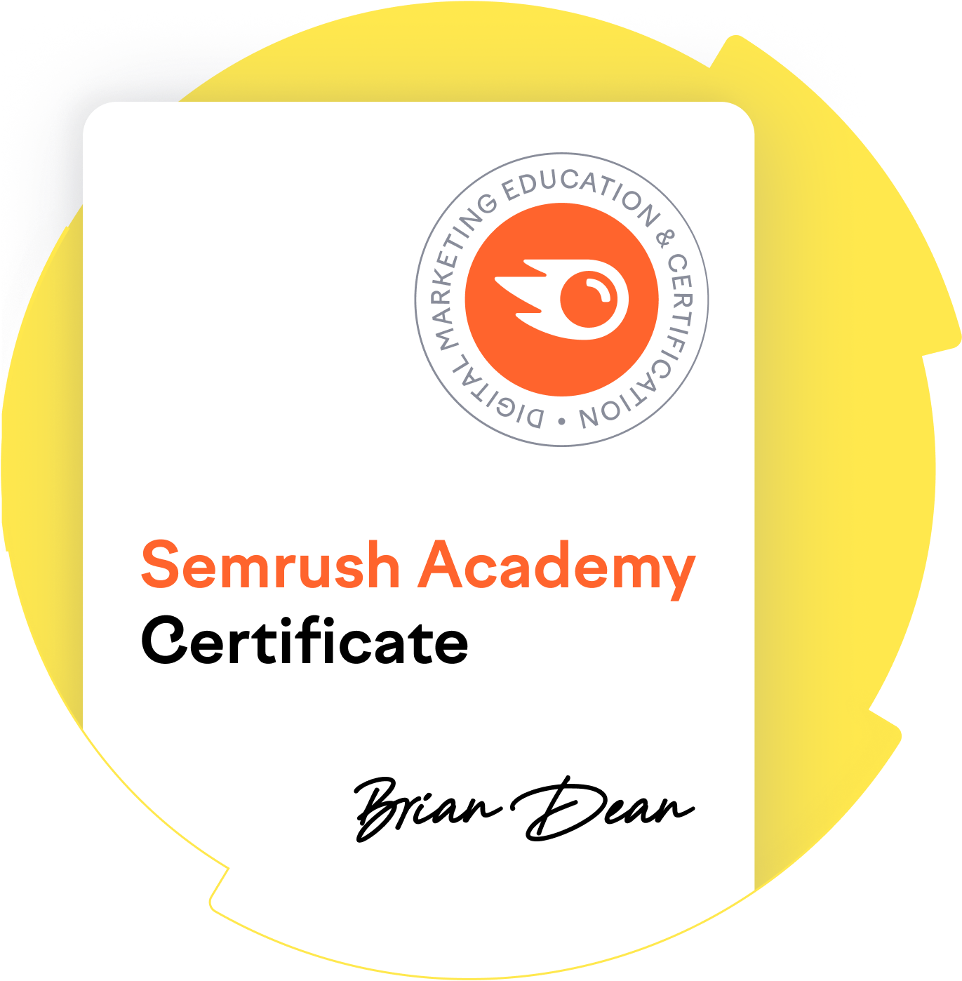 Semrush Academy Certificate