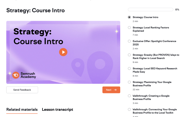 Onboarding course