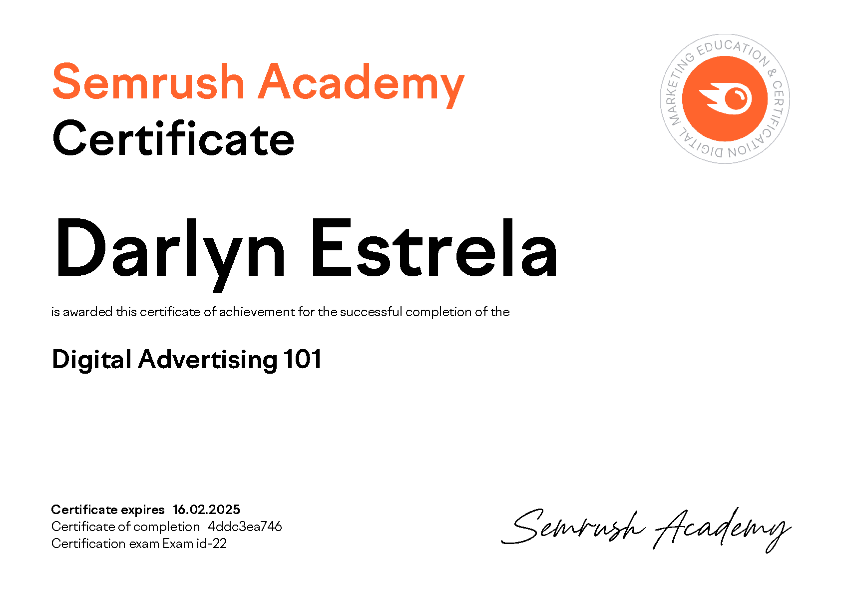 Digital Advertising 101 Certification Course