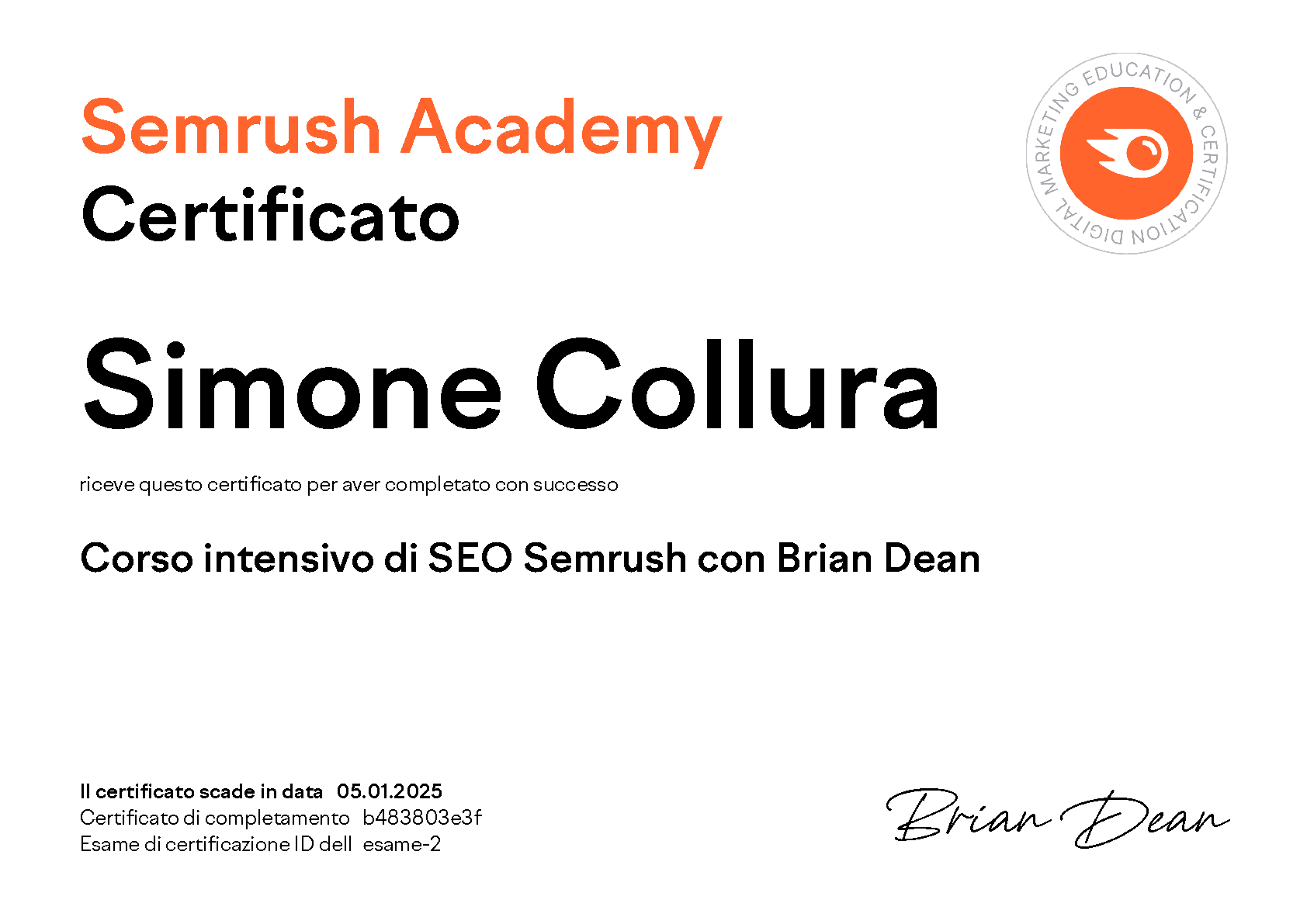 Corso Intensivo Di Seo Semrush Con Brian Dean