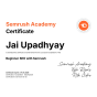 Ajmer, Rajasthan, IndiaのエージェンシーCrownForge Creations By Jyoti Art&#39;sはBeginner SEO with Semrush賞を獲得しています