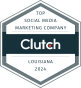 New Orleans, Louisiana, United States 营销公司 Online Optimism 获得了 Clutch Top Social Media Marketing Company Louisiana 2024 奖项