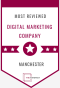 United Kingdom Agentur Atomic Digital Marketing gewinnt den Most Reviewed Digital Marketing Company-Award