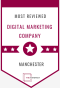 La agencia Atomic Digital Marketing de Warrington, England, United Kingdom gana el premio Most Reviewed Digital Marketing Company