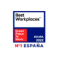 SIDN Digital Thinking uit Madrid, Community of Madrid, Spain heeft Best Workplaces - Nº1 España gewonnen