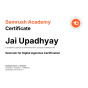 Ajmer, Rajasthan, IndiaのエージェンシーCrownForge Creations By Jyoti Art&#39;sはSemrush For Digital Agencies Certification賞を獲得しています
