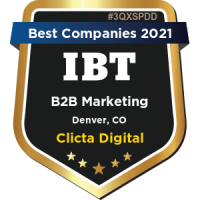 Denver, Colorado, United States Agentur Clicta Digital Agency gewinnt den IBT Best Companies 2021 for B2B Marketing-Award