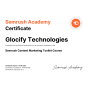 Chandigarh, Chandigarh, India Glocify Technologies giành được giải thưởng SEMRush Content Marketing Certification