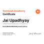 Ajmer, Rajasthan, IndiaのエージェンシーCrownForge Creations By Jyoti Art&#39;sはSocial Media Marketing Crash Course賞を獲得しています