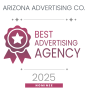 A agência Arizona Advertising Co., de Phoenix, Arizona, United States, conquistou o prêmio 2025 Best Advertising Agency (Nominee)