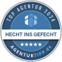 La agencia HECHT INS GEFECHT de Bremen, Bremen, Germany gana el premio Top Agentur 2024 auf Agenturtipp.de