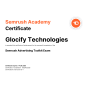Chandigarh, Chandigarh, India Glocify Technologies giành được giải thưởng SEMrush Advertising Toolkit Certification