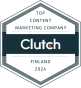 Agencja Muutos Digital (lokalizacja: Finland) zdobyła nagrodę Top Content Marketing Company in Finland - Clutch