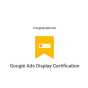 Agencja Boostify Digital Marketing Agency 🚀 (lokalizacja: Dubai, Dubai, United Arab Emirates) zdobyła nagrodę Google Display Ads Certificate