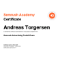 L'agenzia OptiCred di Norway ha vinto il riconoscimento Semrush Advertising Toolkit Certification