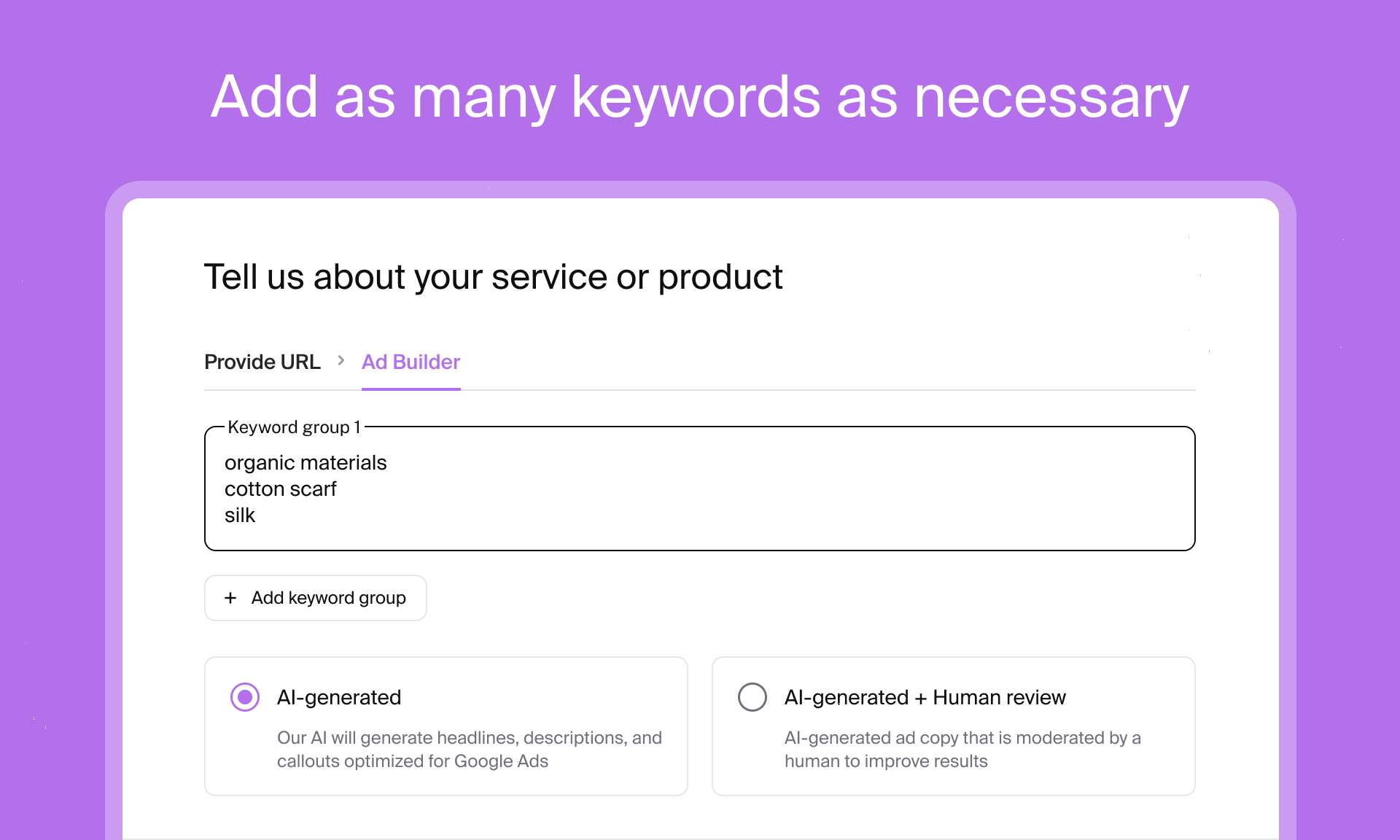 AI-powered Ad Copy Generator for mobile app campaigns