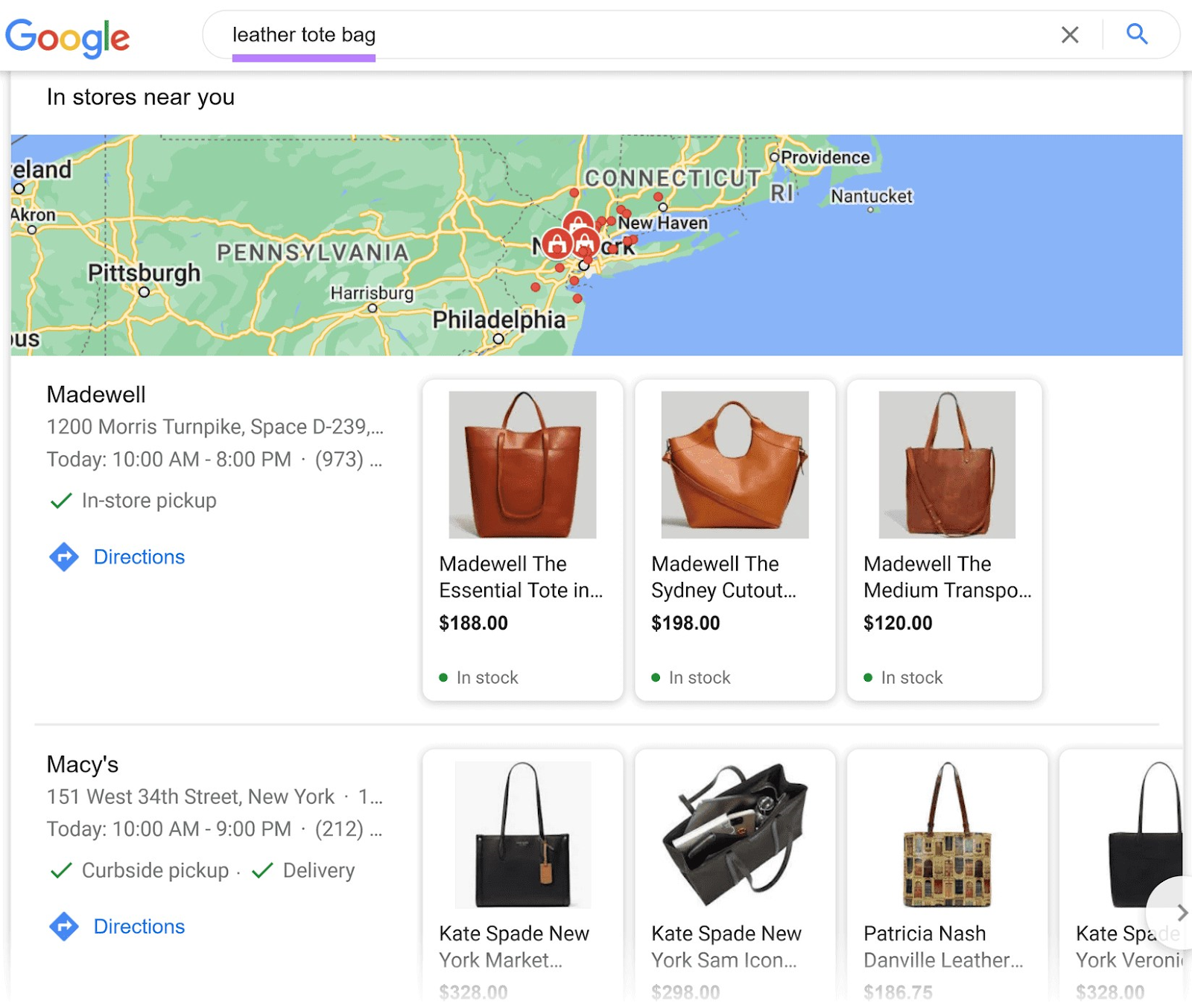 Resultados de Google Shopping para "bolso de piel"