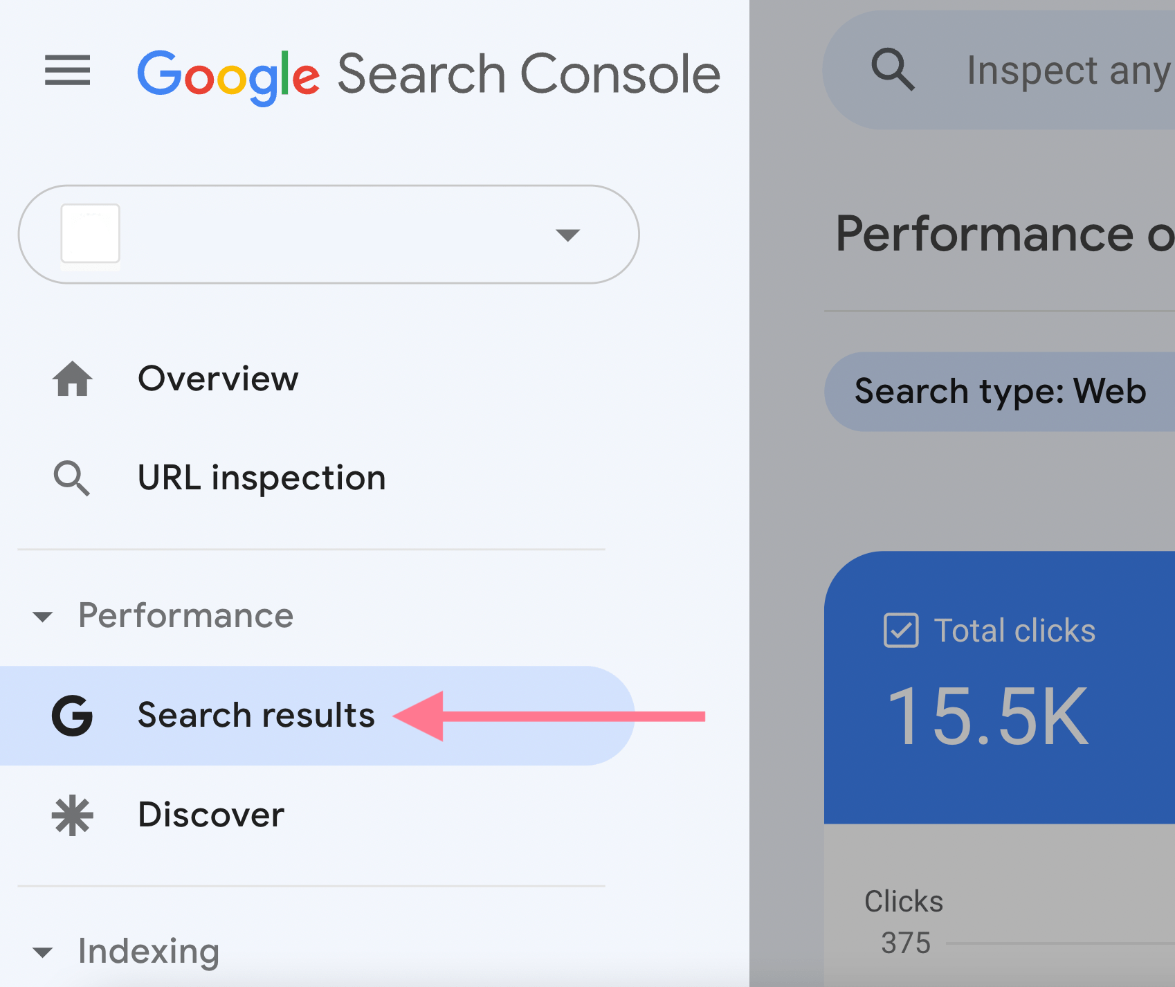 google search console search results