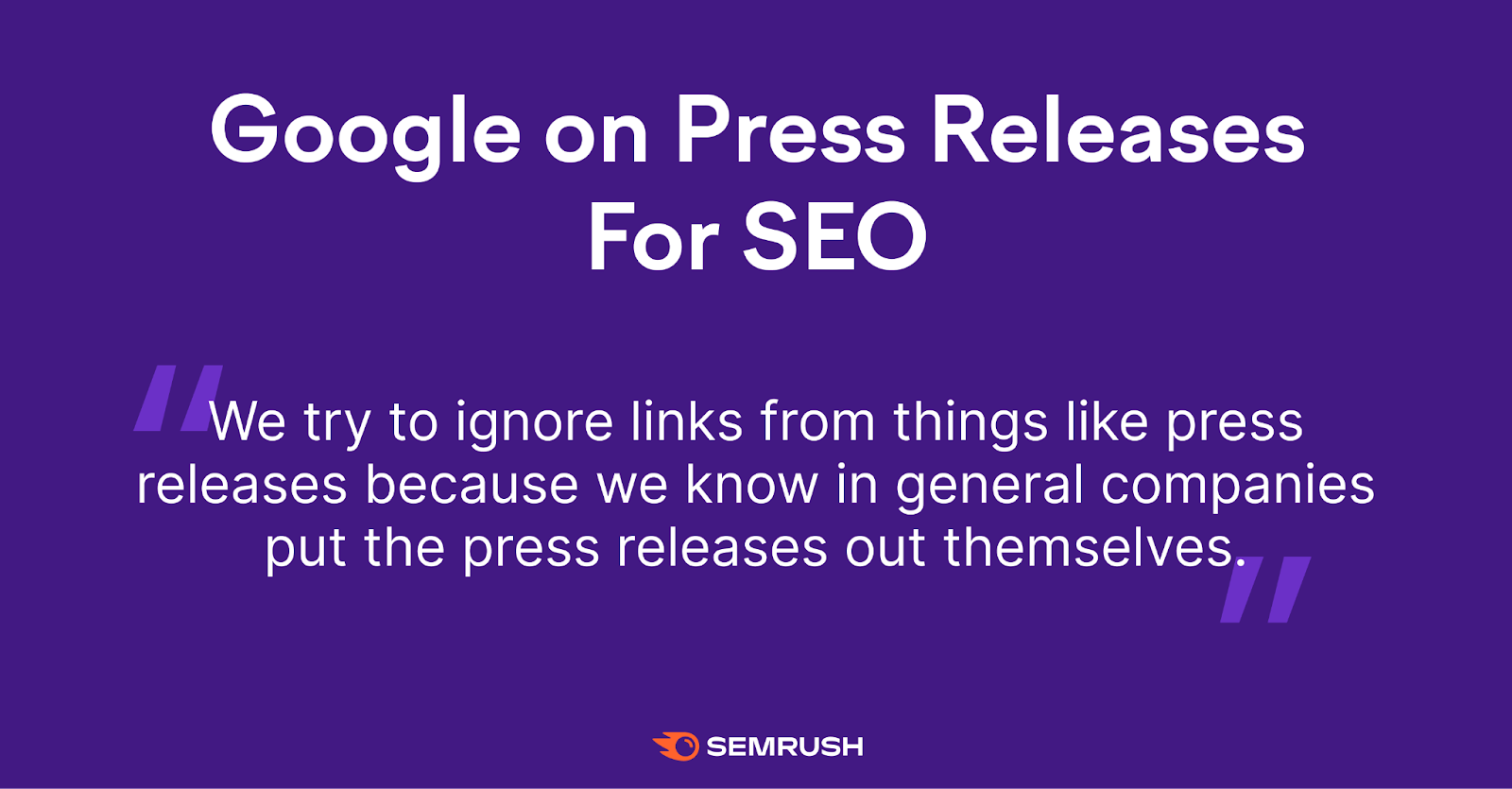 A quote from Google’s John Mueller about press releases