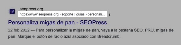 Breadcrumbs en los resultados de Google