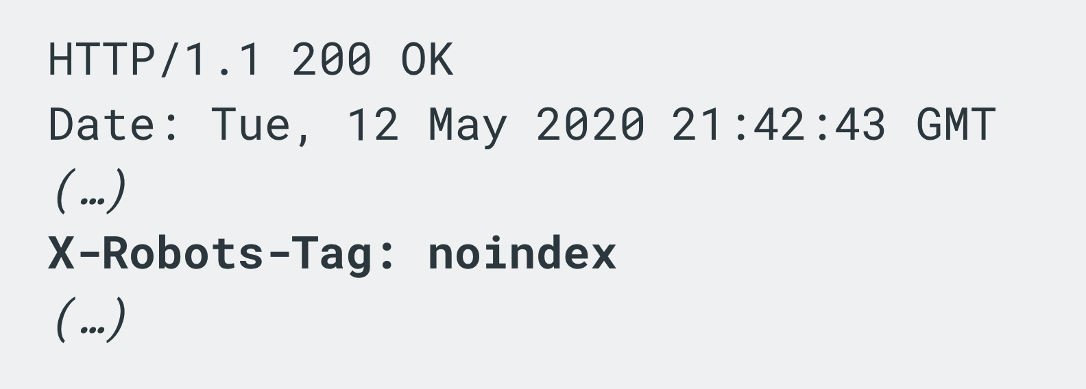 example of x-robots-tag successful  header response