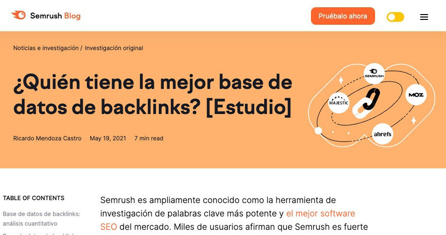 ¿Quién tiene la mejor base de datos de backlinks? [Estudio]