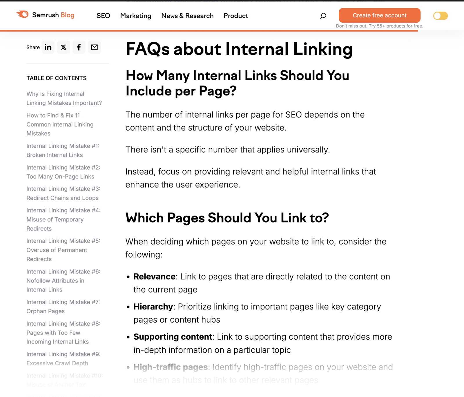 FAQ at the end of an article found on the Semrush Blog