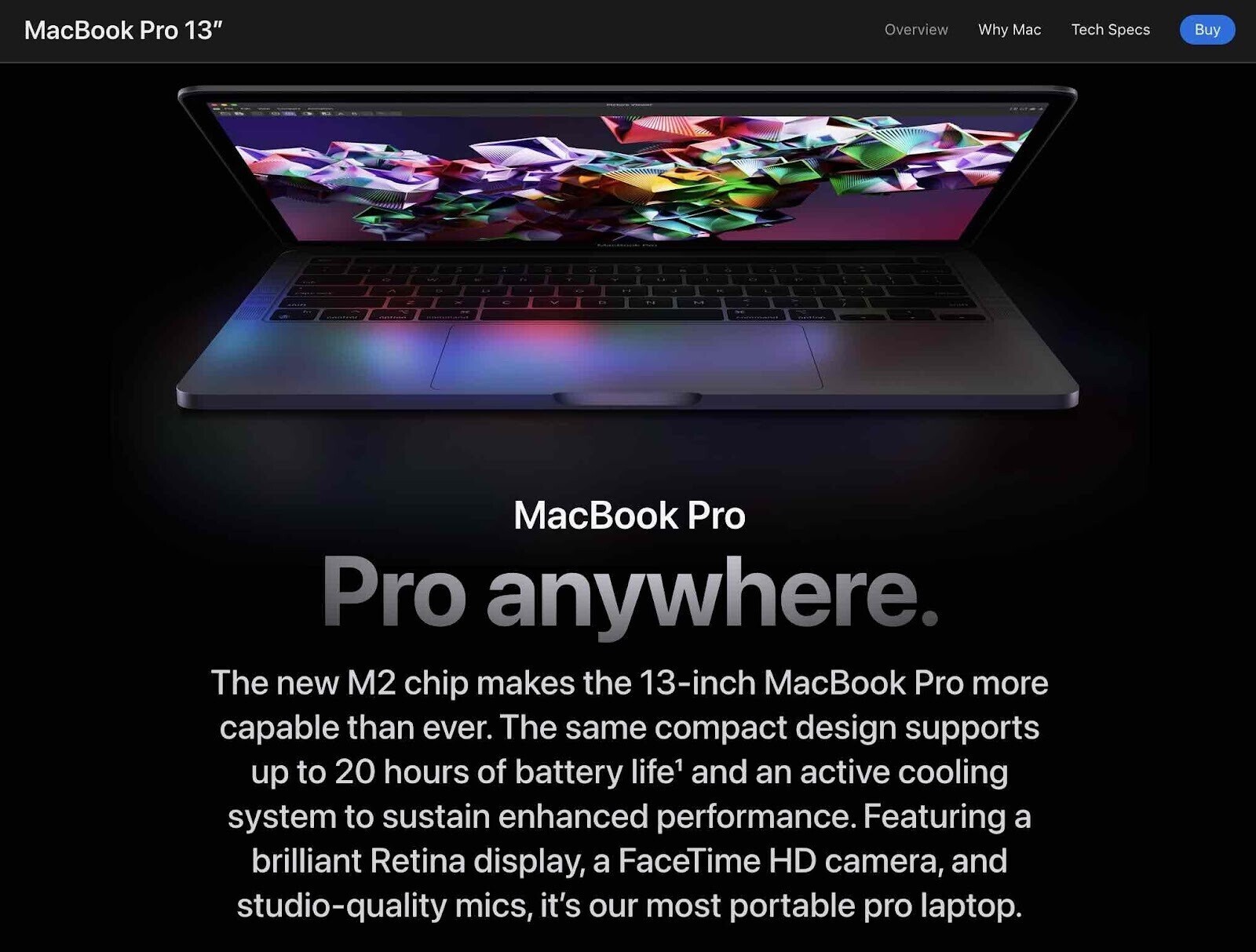 macbook pro key product features