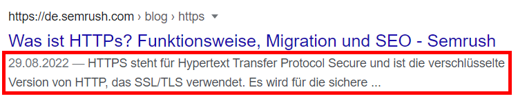 Screenshot: Google-Suchergebnis-Snippet