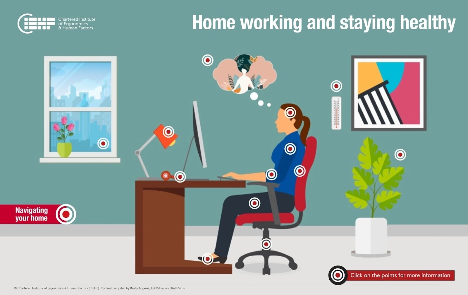 Infographie « Travailler à domicile et rester en bonne santé »