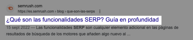 Etiquetas de título en las SERP