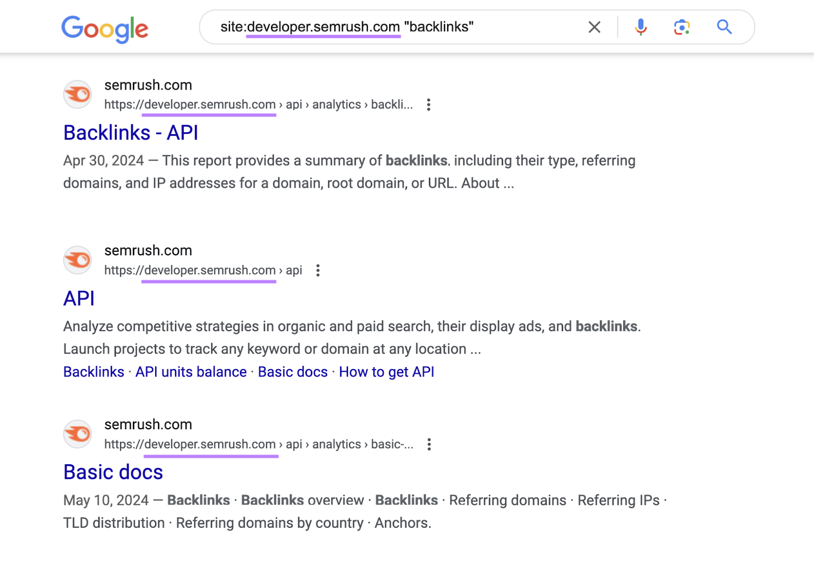 search results amusement   leafage   connected  Backlinks instrumentality   API, APIs, and basal  docs astir  backlinks successful  Semrush tools