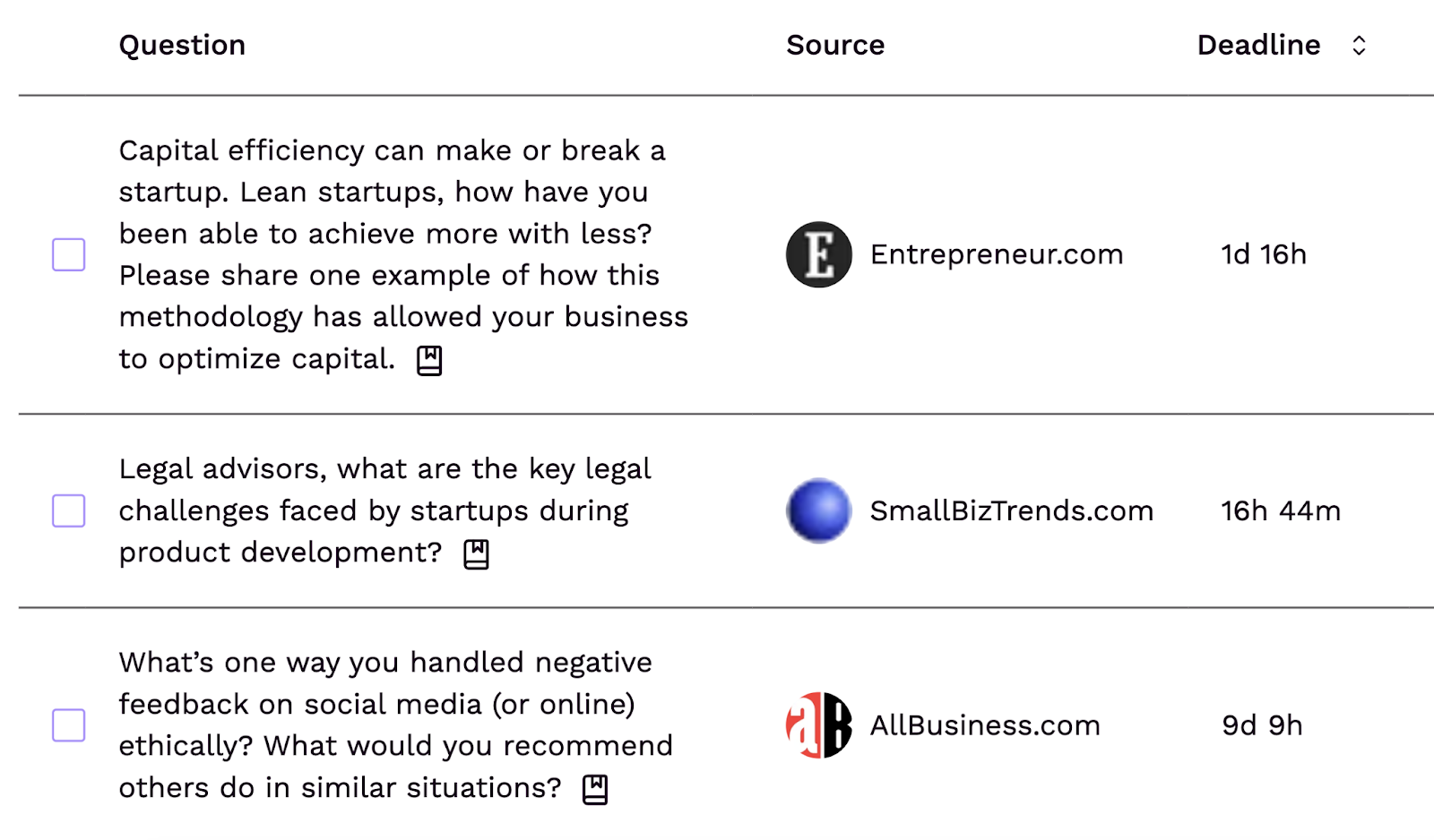 Entrepreneur.com asks "lean startups, how have you been able to achieve more with less?" Small Biz Trends asks "legal advisors, what are the key legal challenges faced by startups doing product development?"