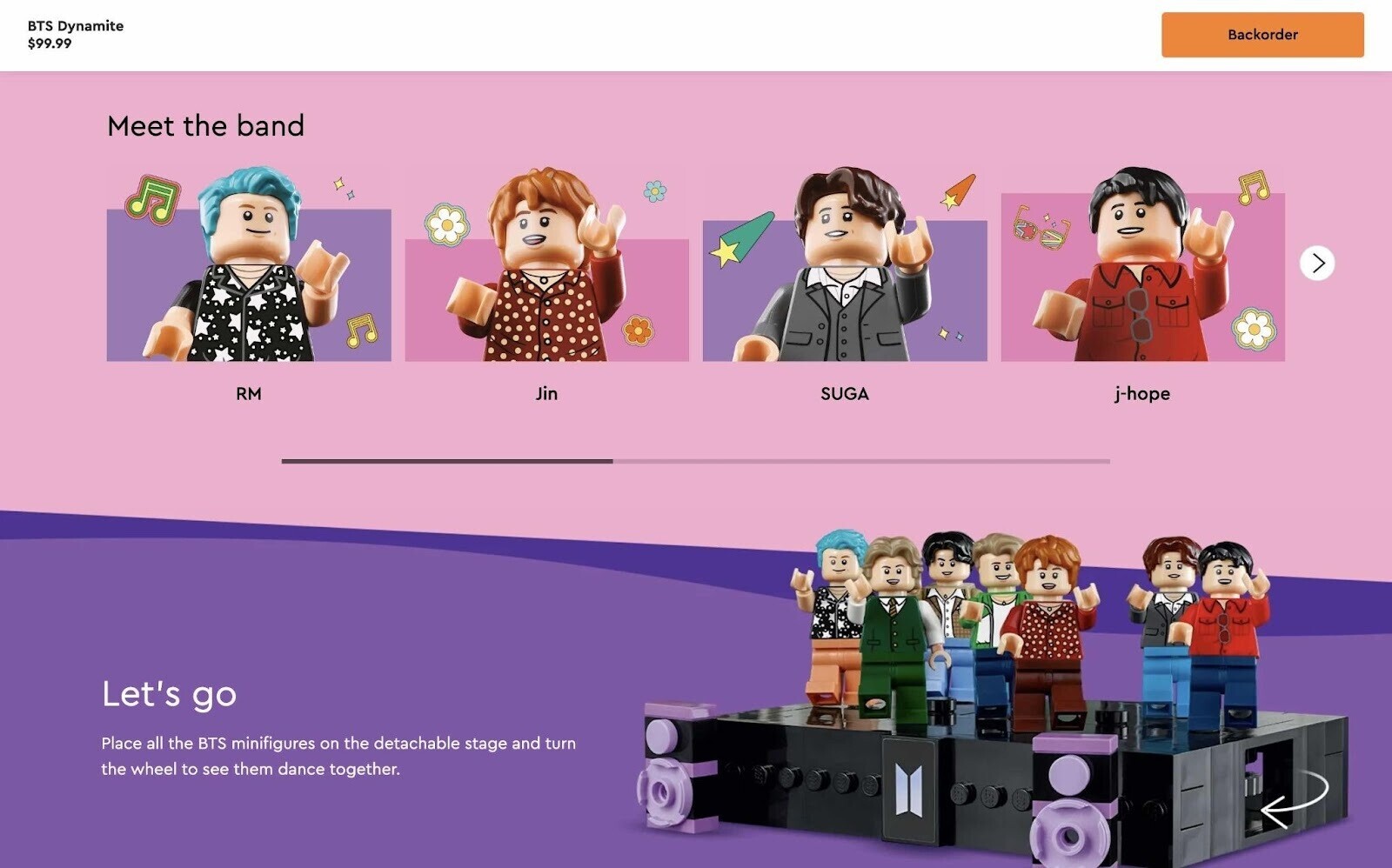 Lego’s brand values page