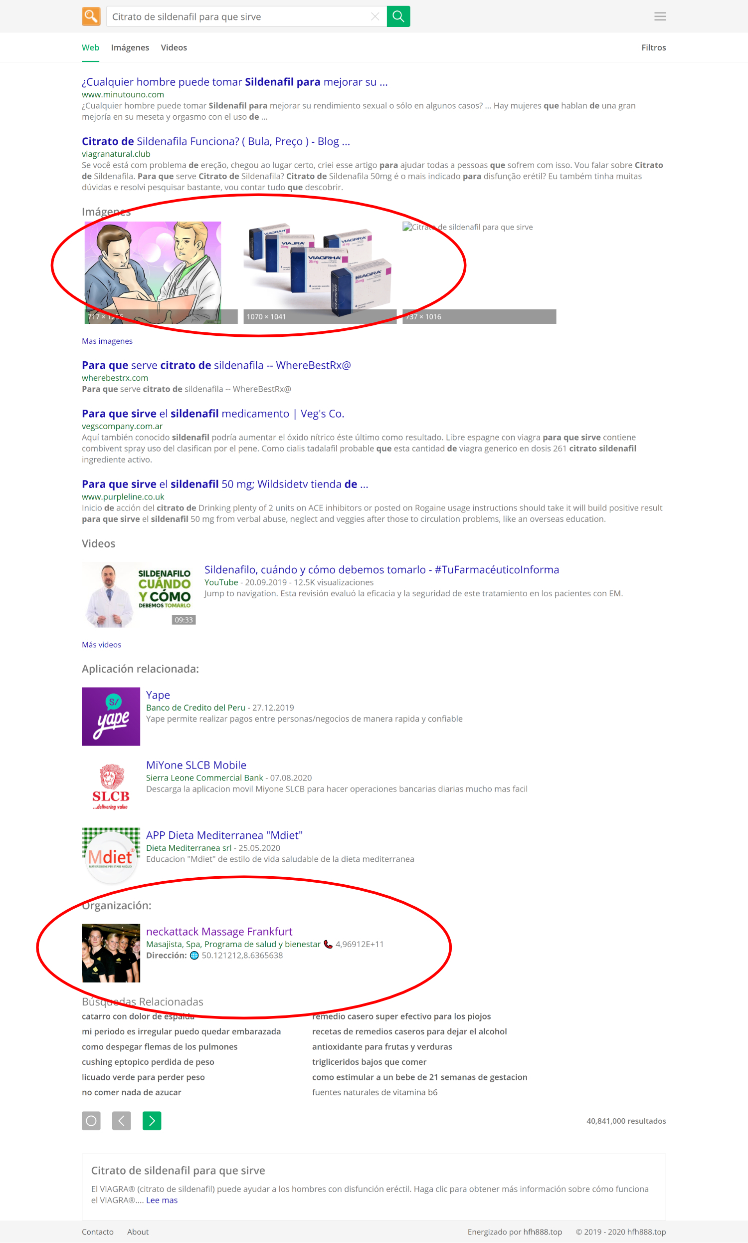 Screenshot: Nicht passendes Angebot auf SERP