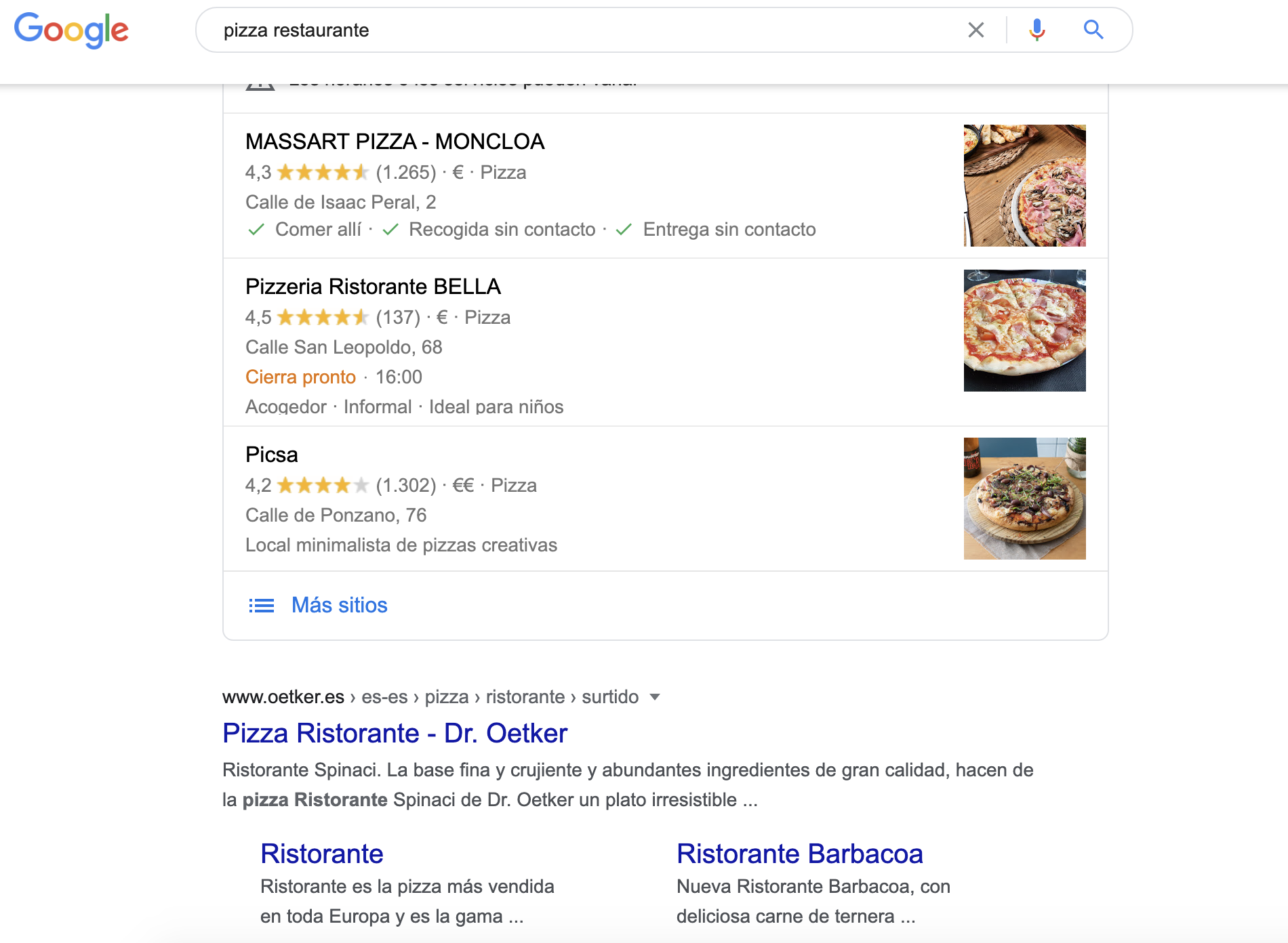 google search pequeñas empresas