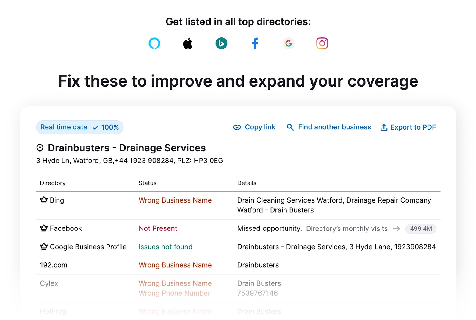 Resultados para "Drainbusters - Drainage Services" na ferramenta de gerenciamento de listagem