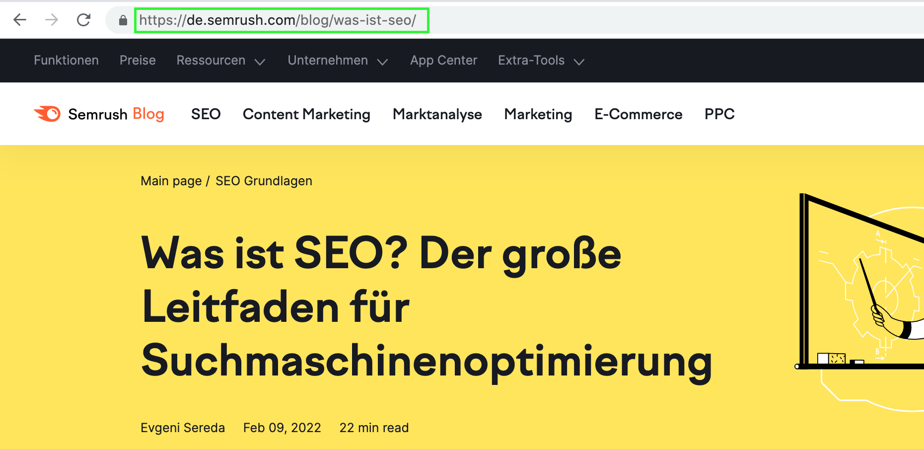 SEO optimierte URL Beispiel