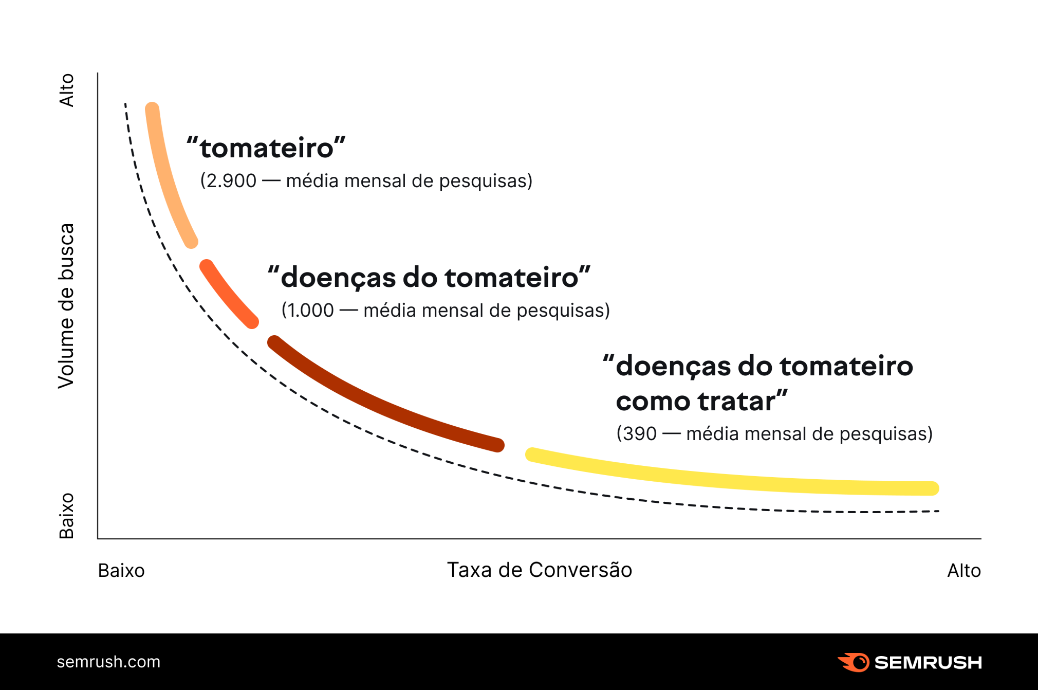 palavras-chave de cauda longa - infográfico