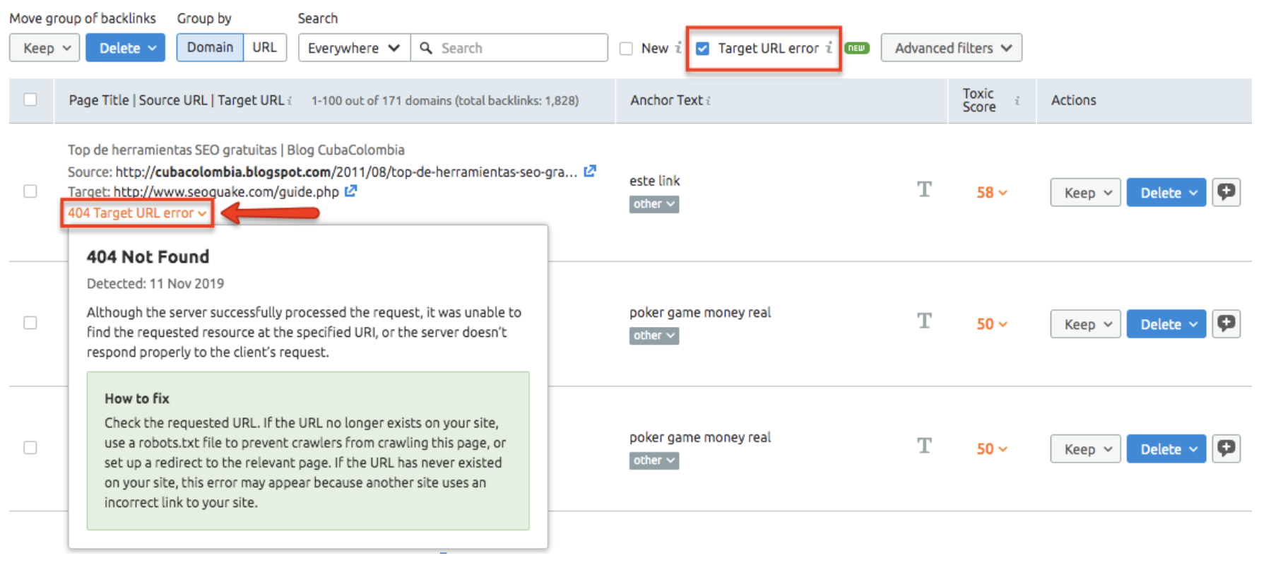 Backlink Audit