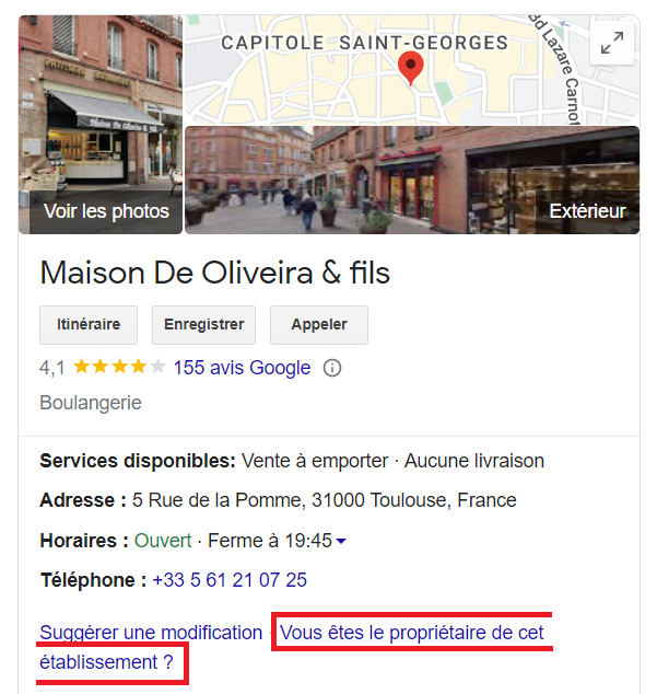 Knowledge panel, revendiquer l'établissement