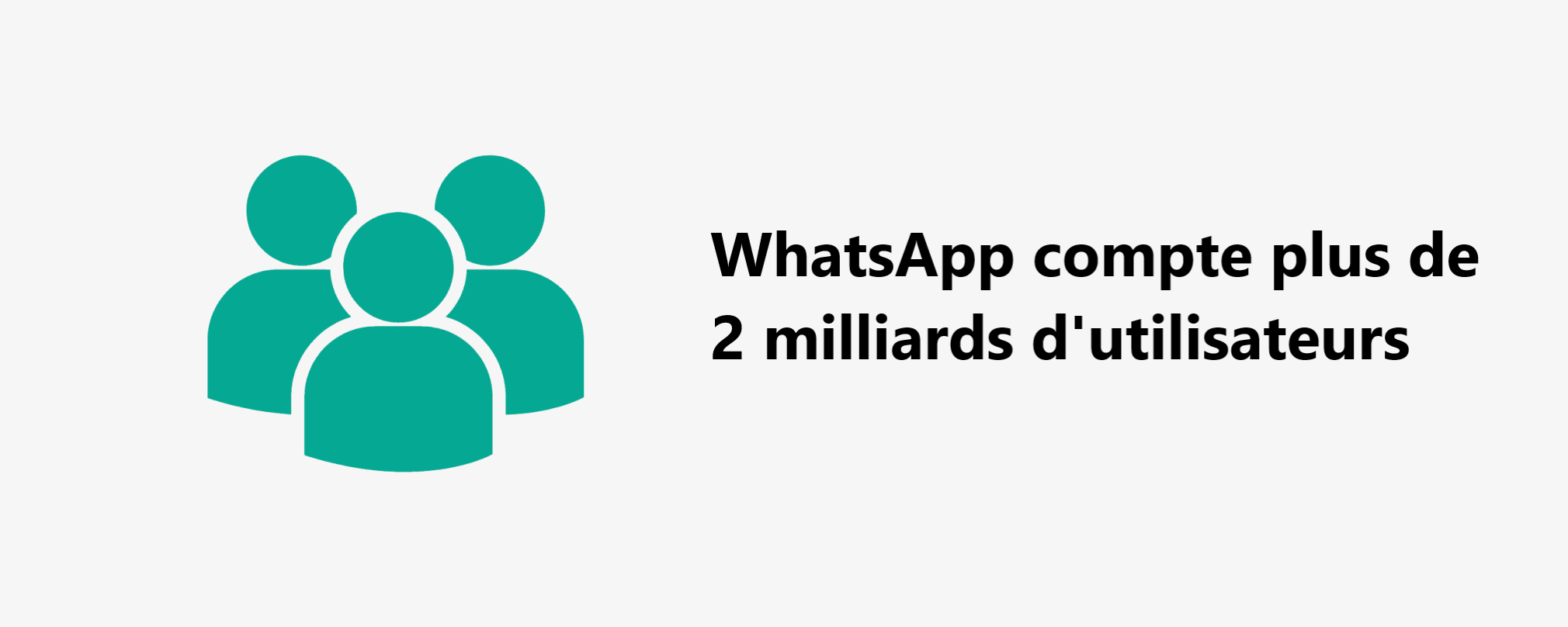 Whatsapp a 2 milliards d'utilisateurs