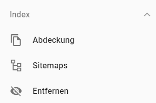 Sitemaps im GSC-Menü