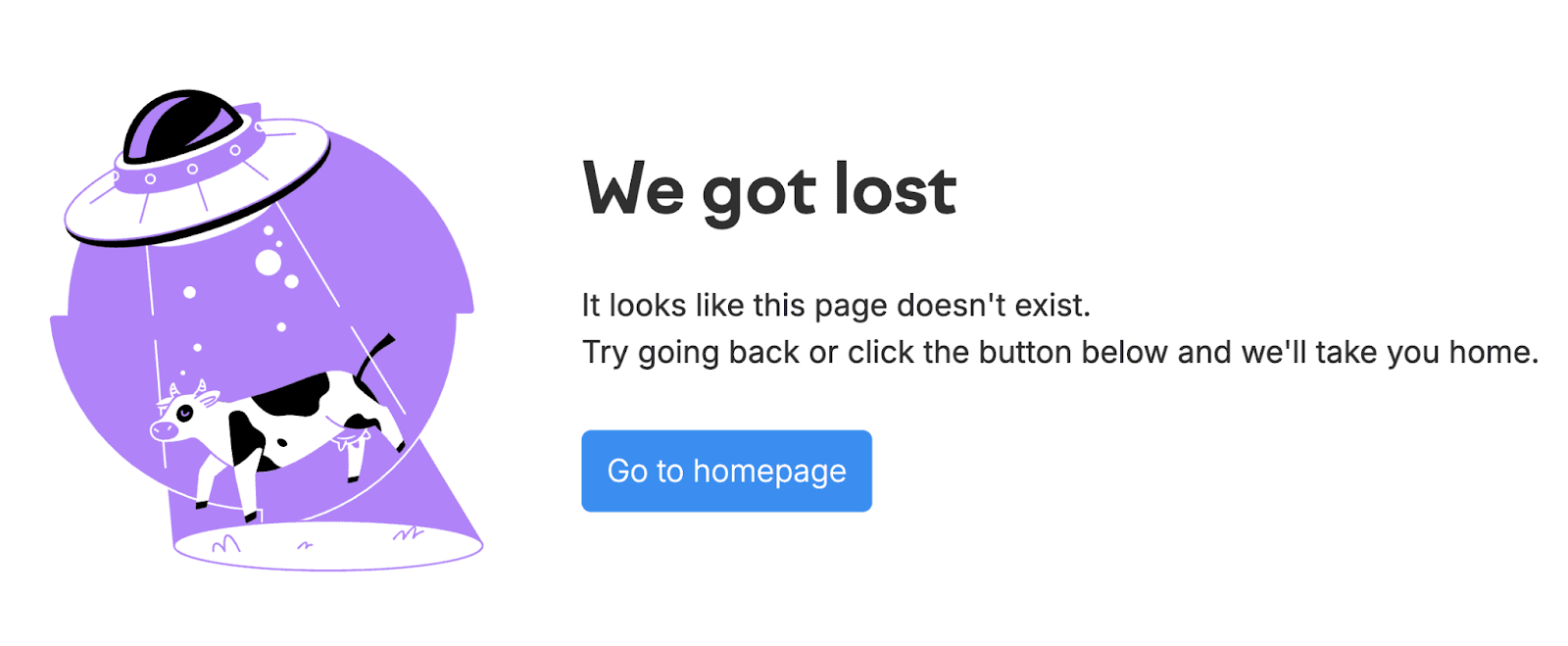 Semrush's error page that says "We got lost"