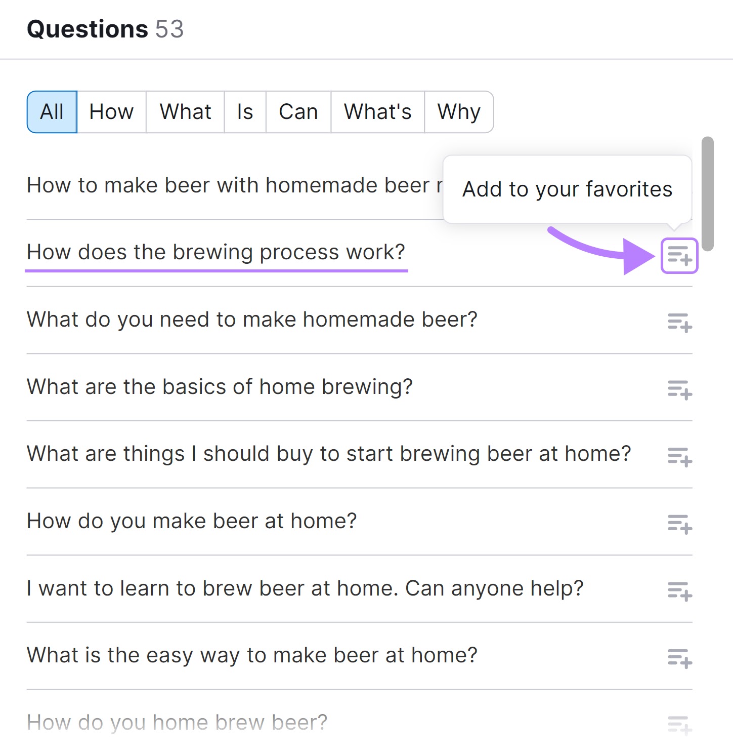 Añadir la idea "¿Cómo funciona el proceso de elaboración de la cerveza?" a favoritos