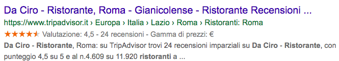 Come appaiono le recensioni di un'attività su Google