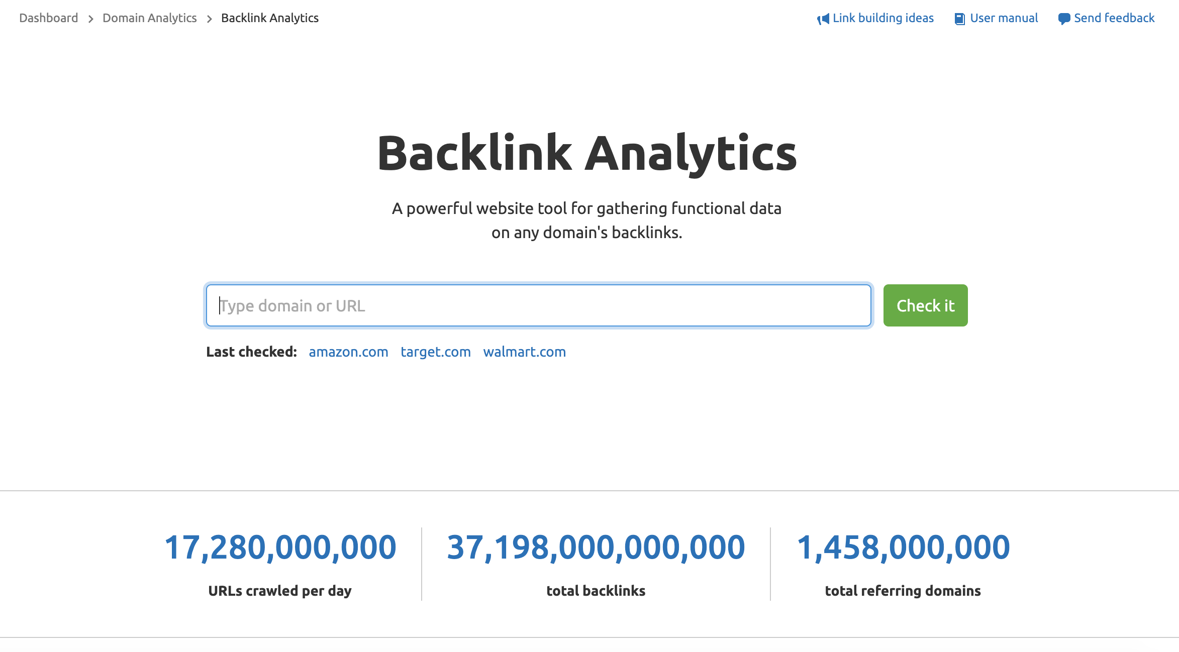 Semrush Backlink Analytics