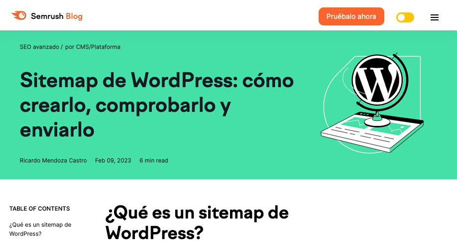 Sitemap de WordPress: cómo crearlo, comprobarlo y enviarlo