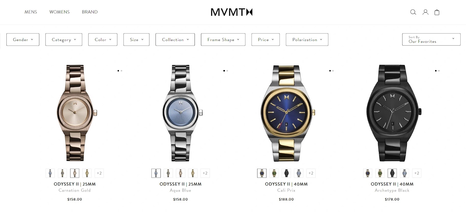 MVMT website design