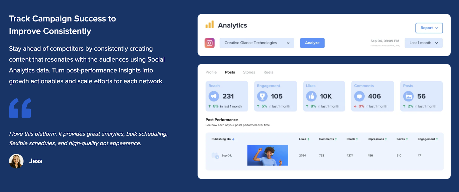 socialpilot societal  run  analytics dashboard